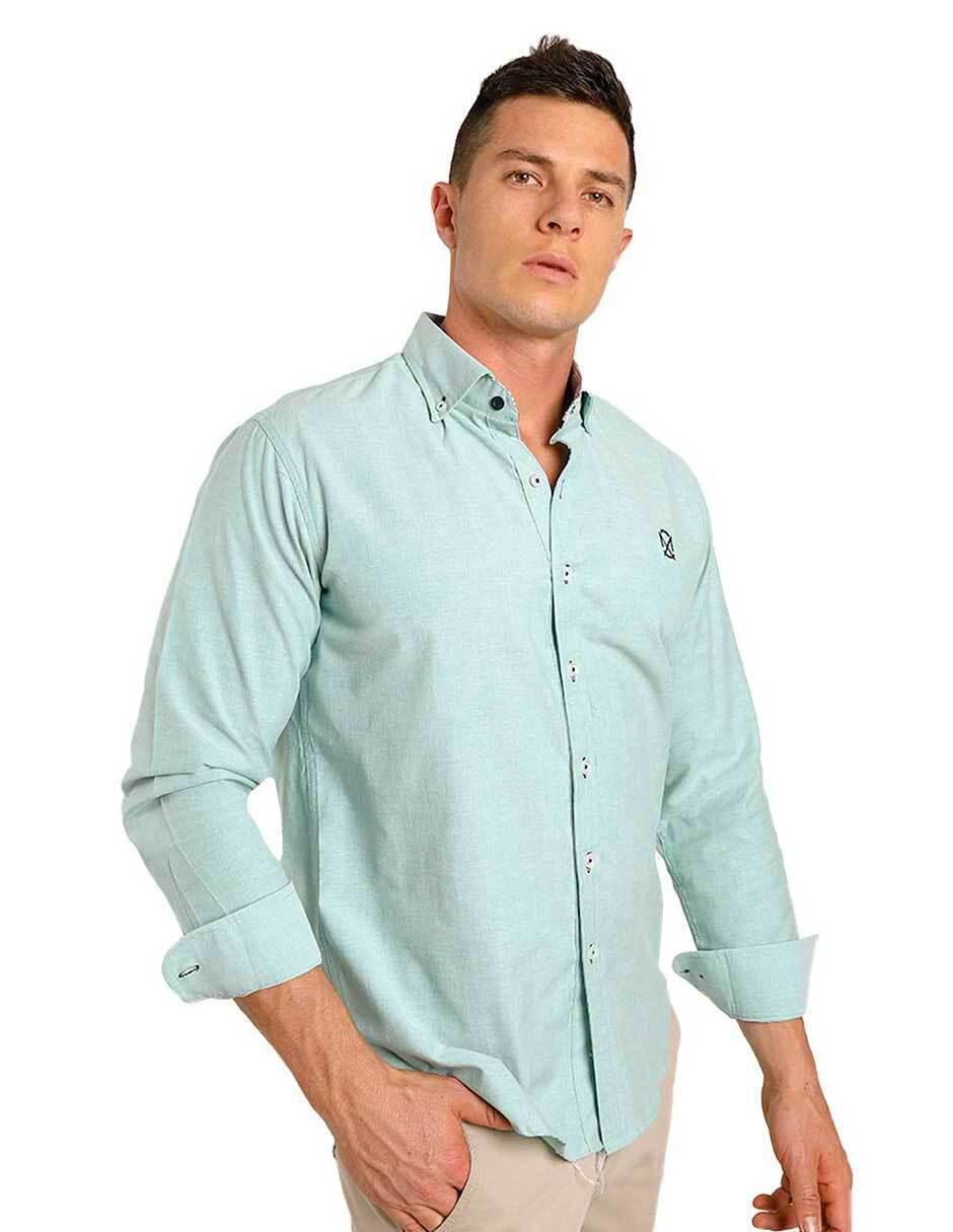 Camisa casual Muletta de algodón manga larga para hombre 