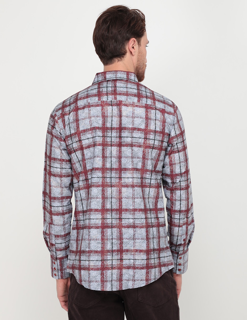 Camisa casual de algodón manga larga para hombre 4