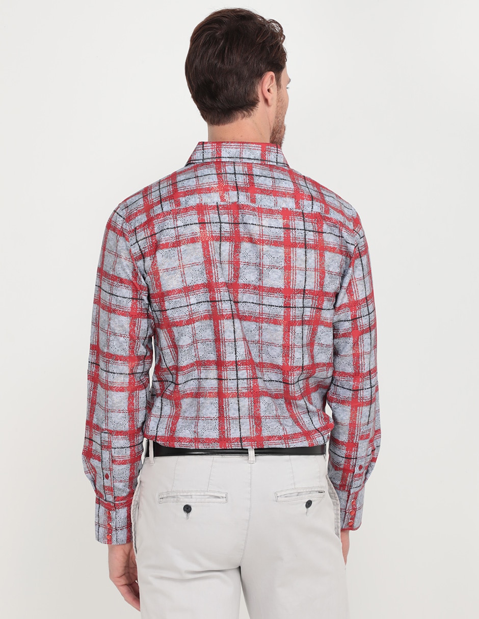 Camisa casual de algodón manga larga para hombre 4