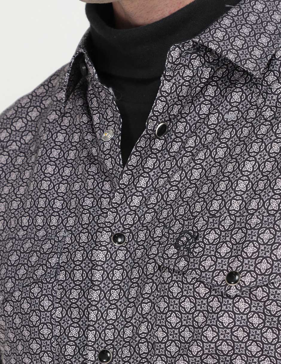 Camisa casual de algodón manga larga para hombre 6