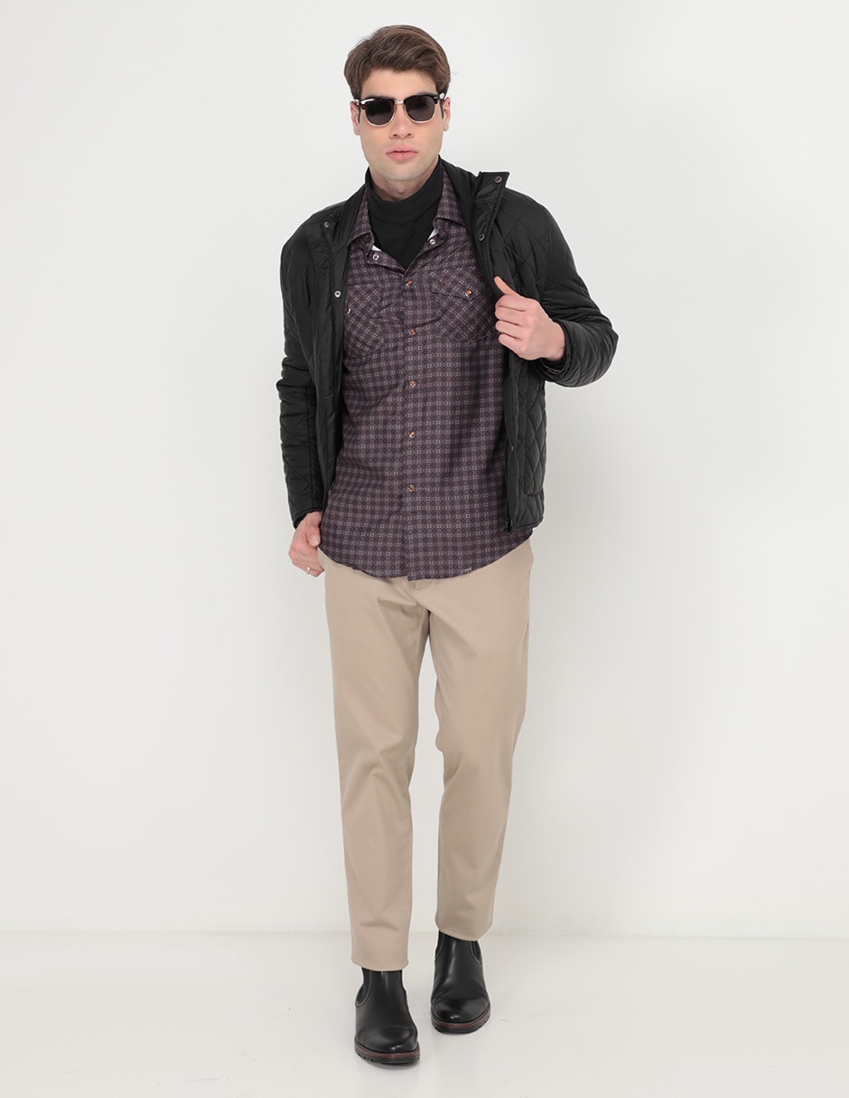 Camisa casual de algodón manga larga para hombre 5