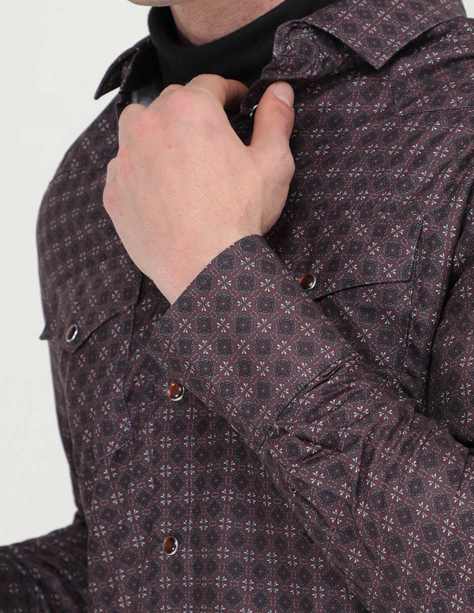 Camisa casual de algodón manga larga para hombre 6