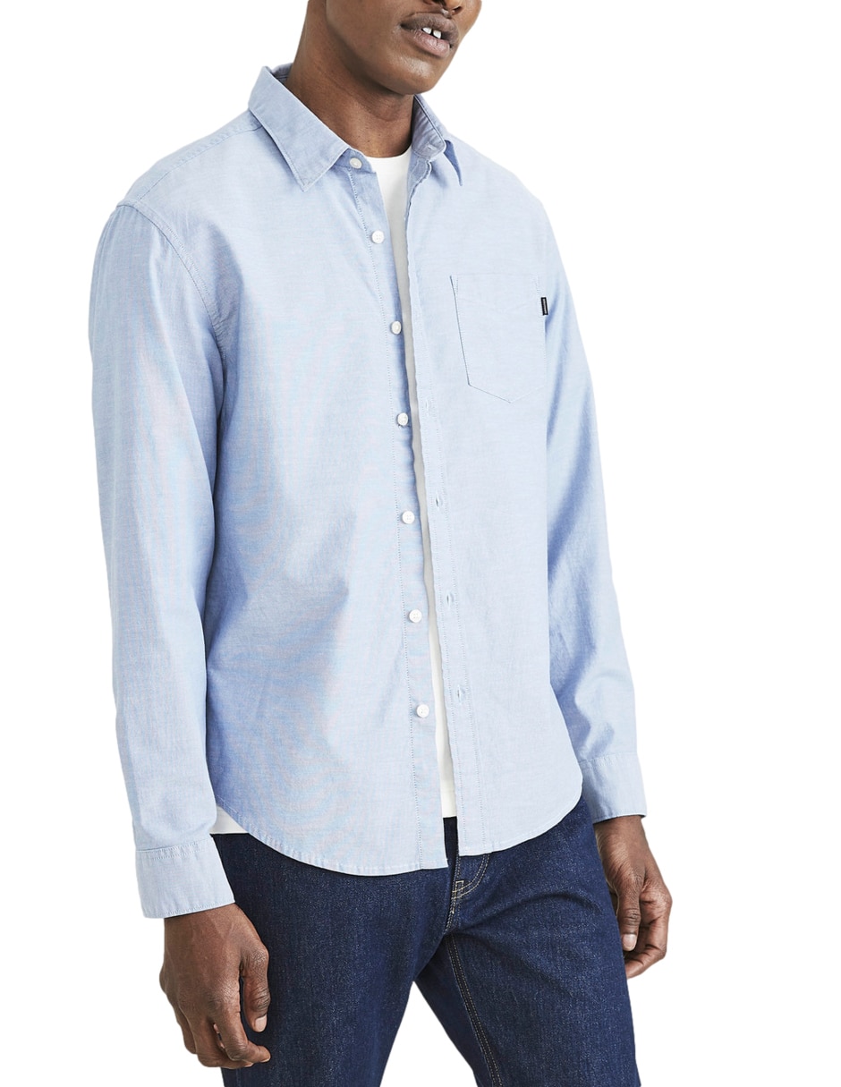 Camisa casual manga larga para hombre 1