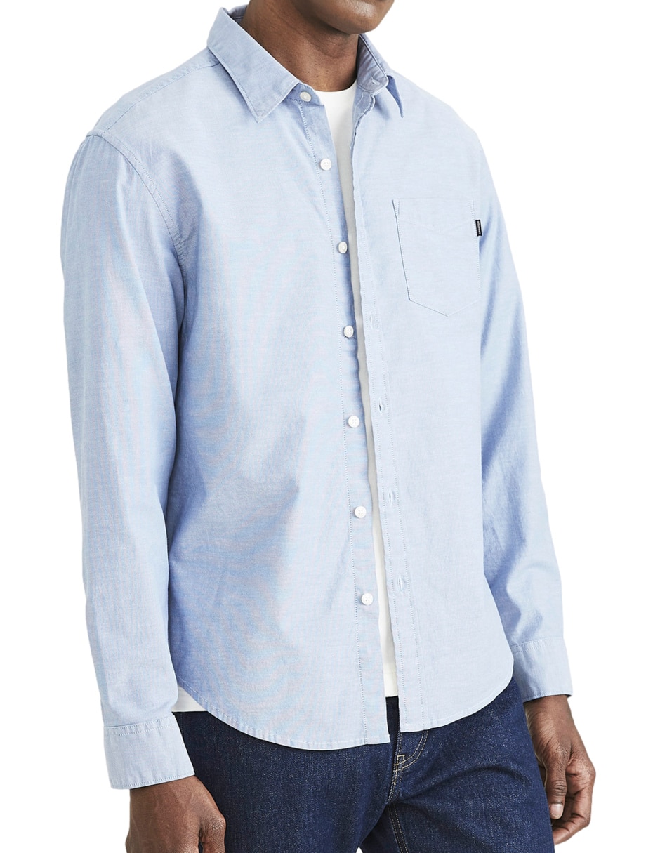 Camisa casual manga larga para hombre 2