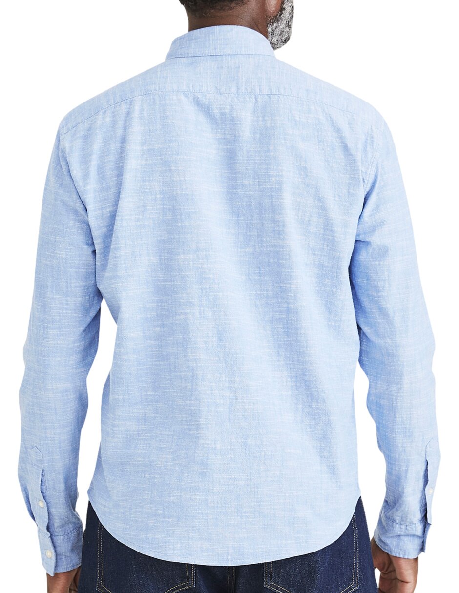 Camisa casual de algodón manga larga para hombre 4