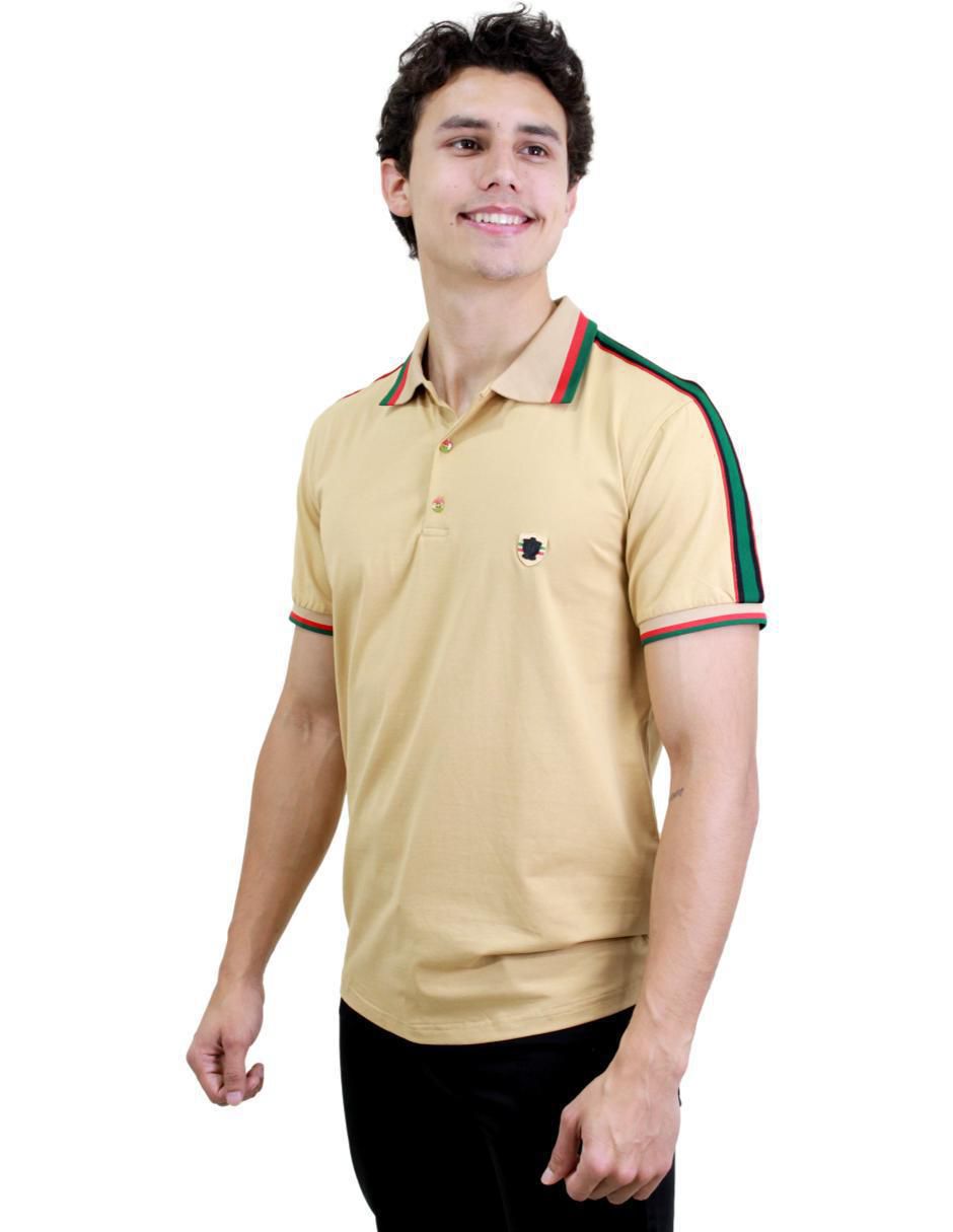 Playera tipo polo Moderno estampada para hombre