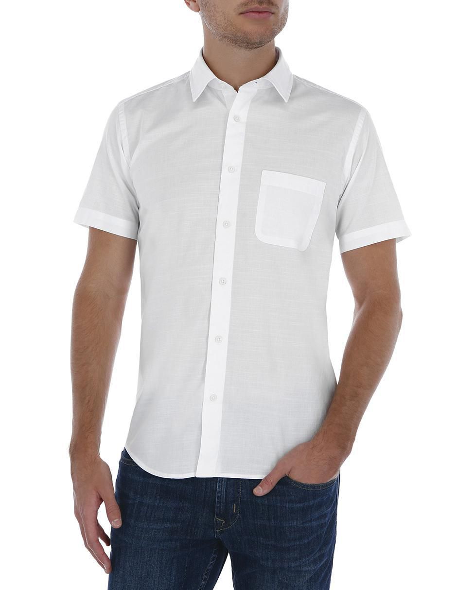 Camisa casual Haggar de algodón manga corta para hombre