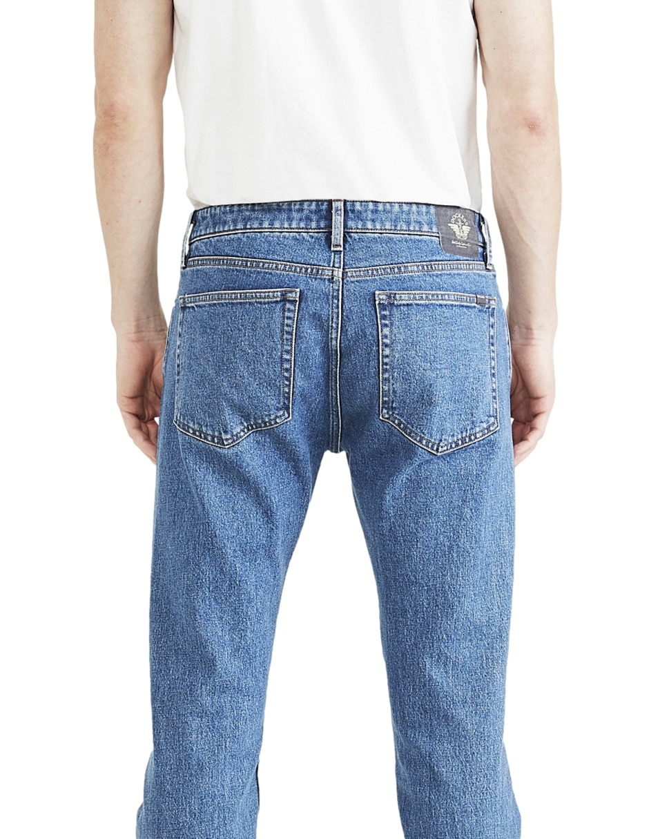 Jeans slim lavado rinse para hombre 4