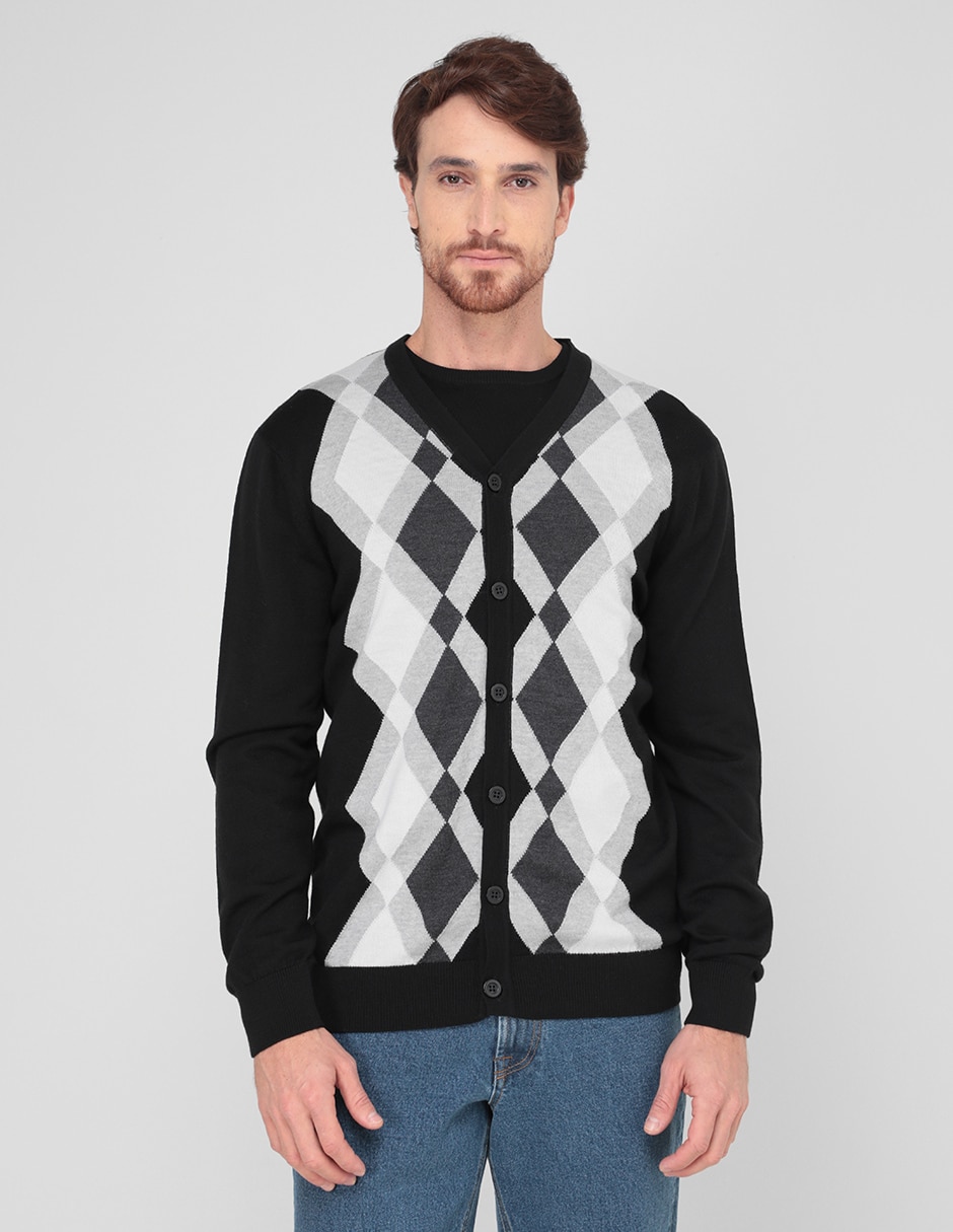 Saco Sueter Cardigan Casual Largo Abierto Para Hombre