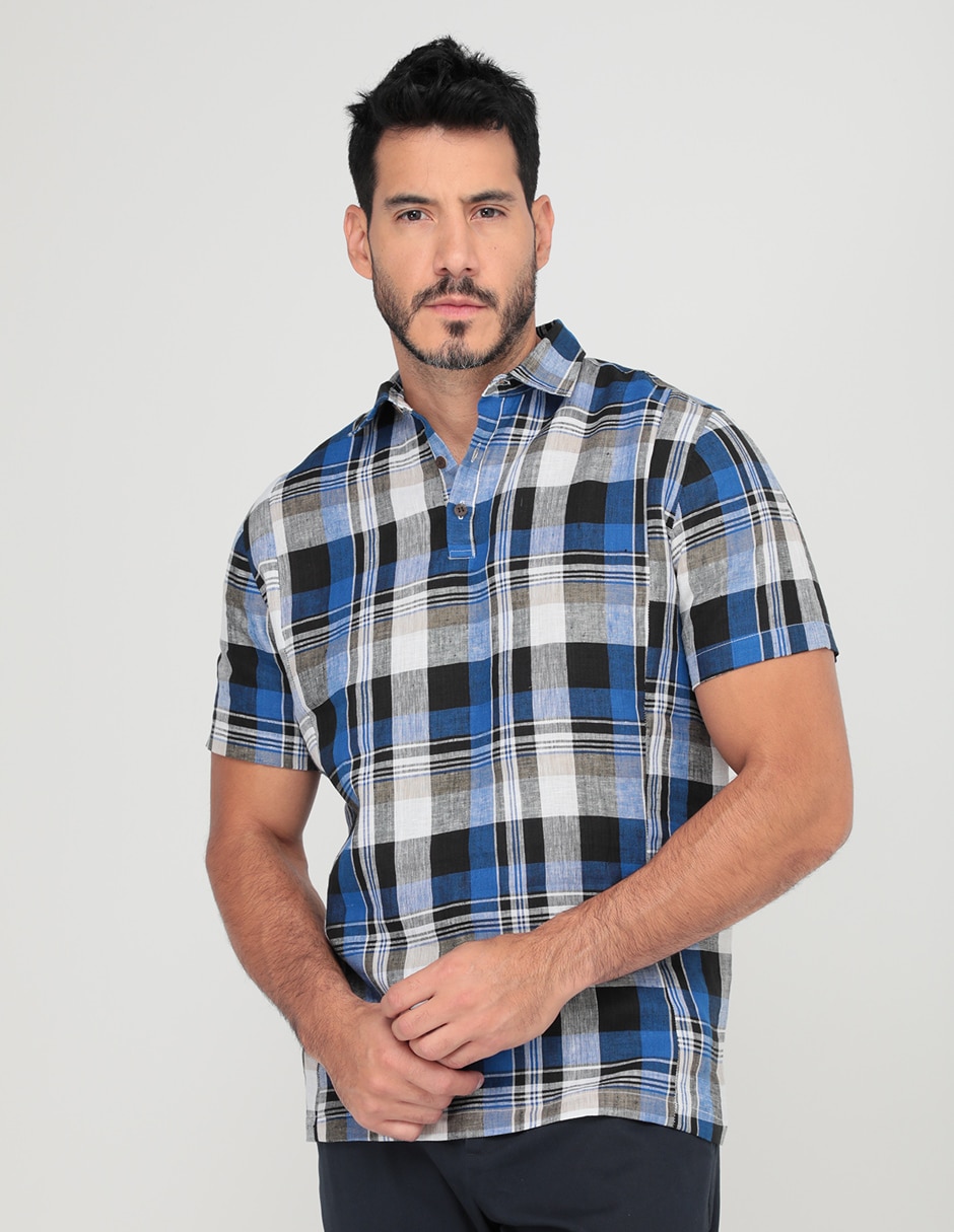 Camisa casual de manga corta para hombre