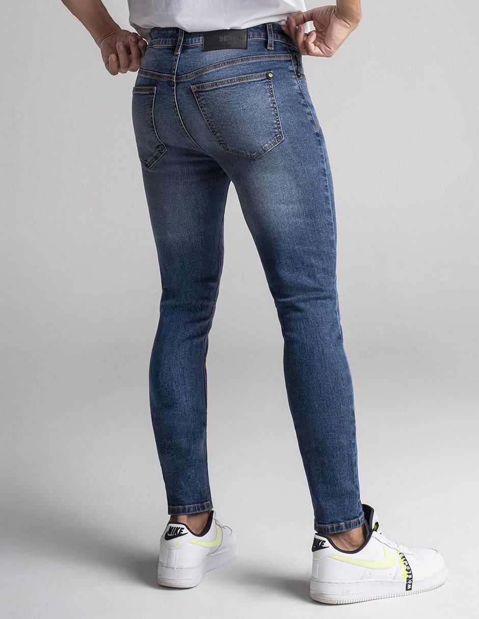 Jeans super skinny deslavado para hombre 3