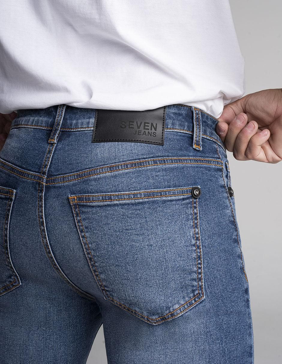 Jeans super skinny deslavado para hombre 4