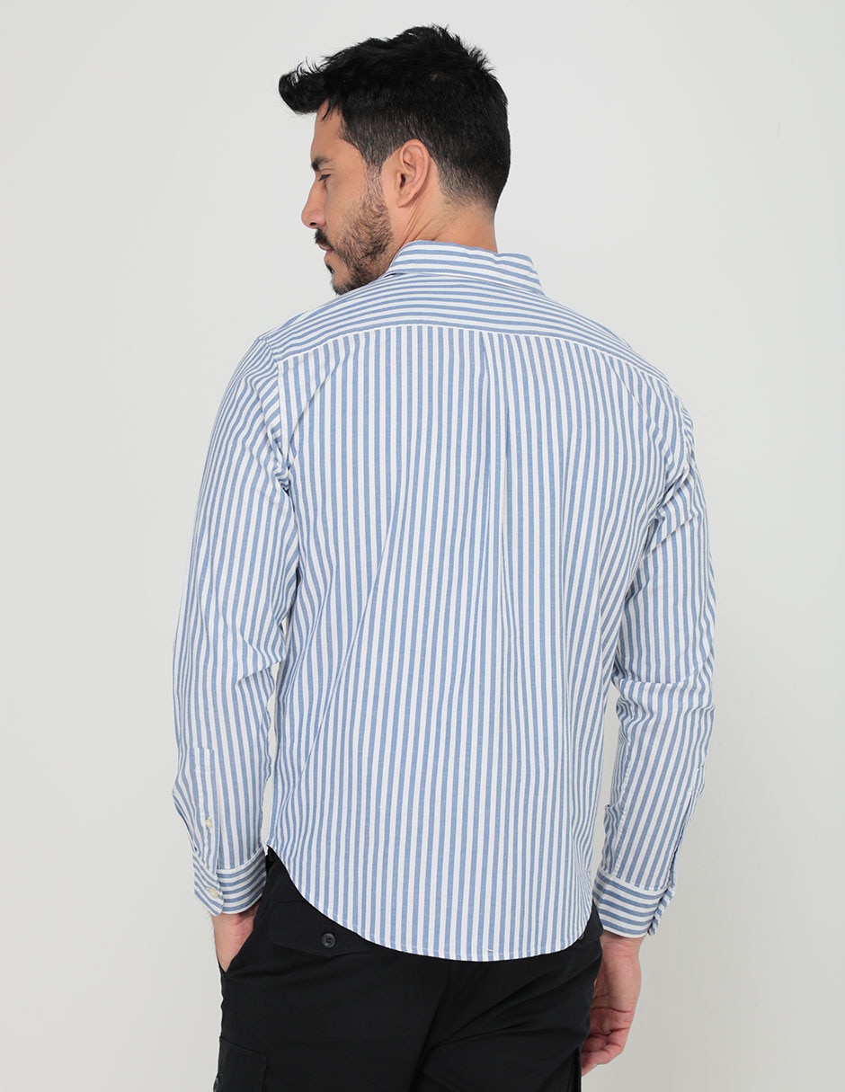 Camisa casual de algodón manga larga para hombre 2