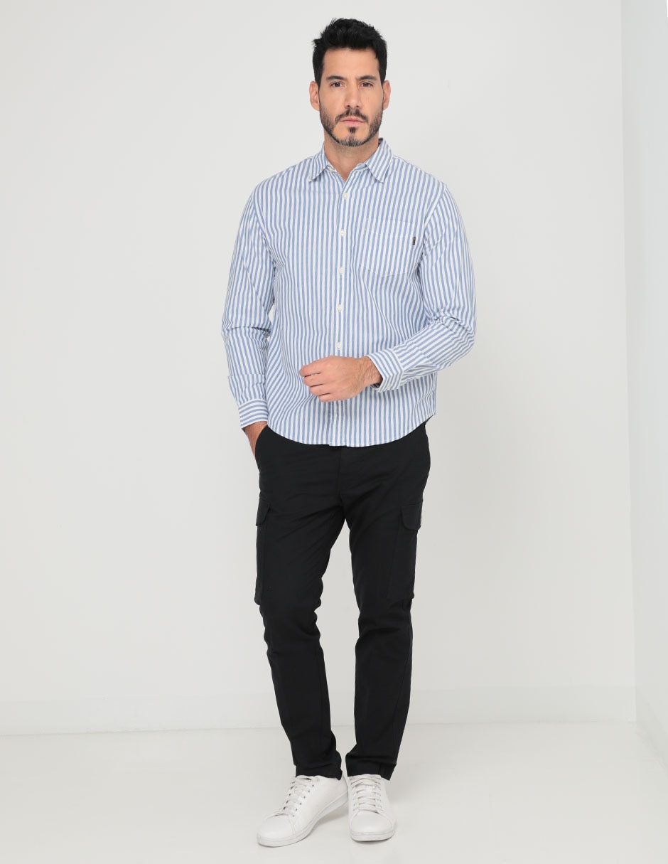 Camisa casual de algodón manga larga para hombre 3