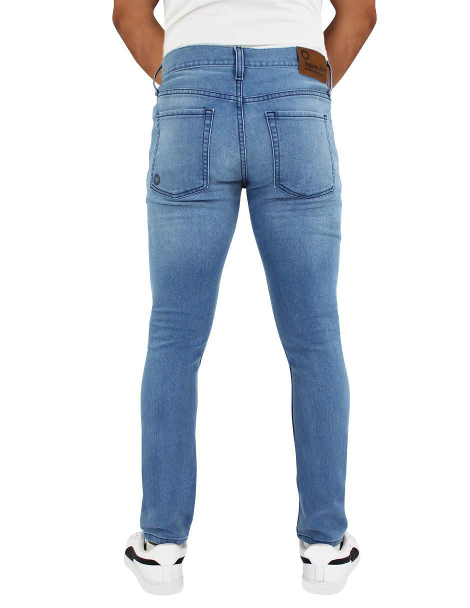 Jeans skinny 3349 lavado claro para hombre 4
