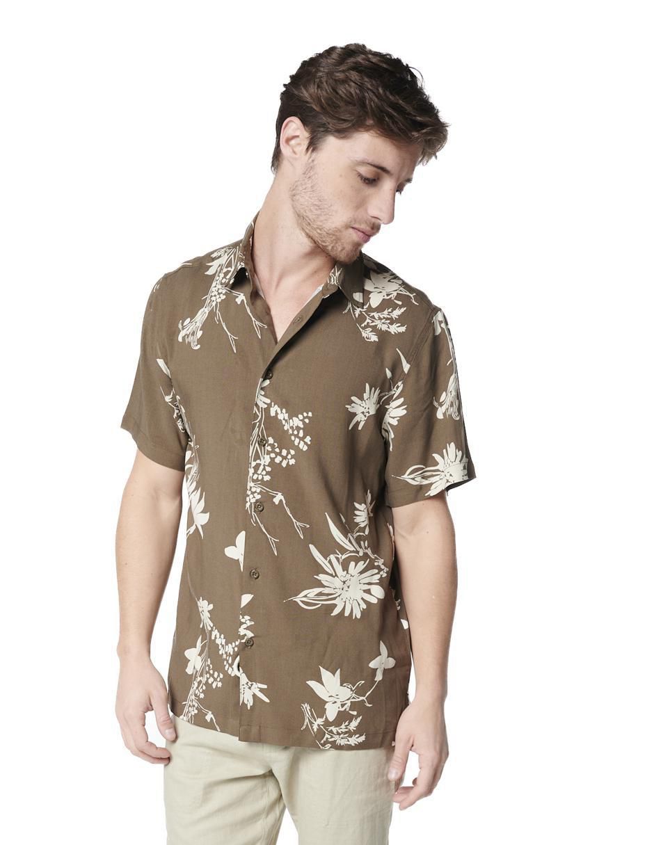 Camisa casual manga corta para hombre