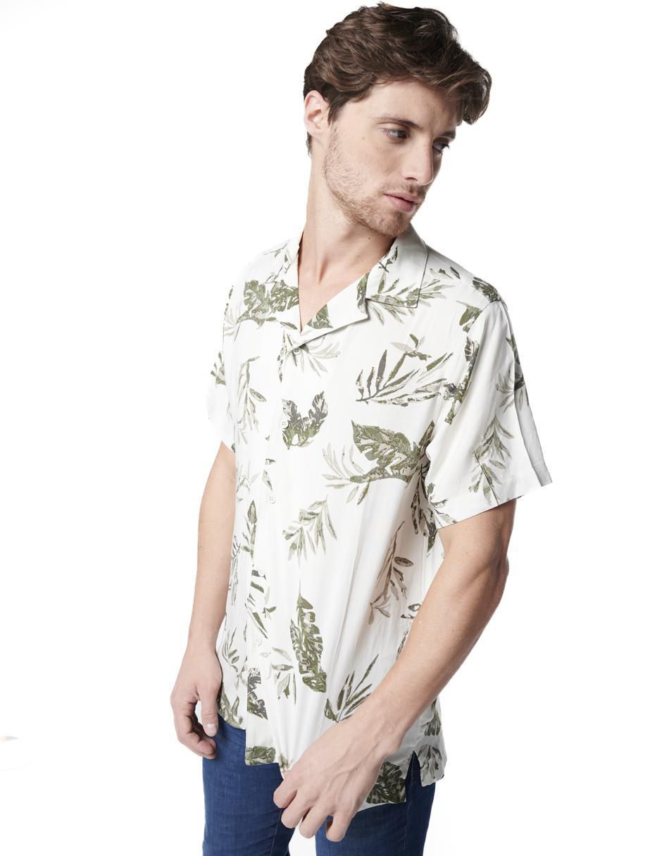 Camisa ocassionatt generra de viscosa manga corta para hombre