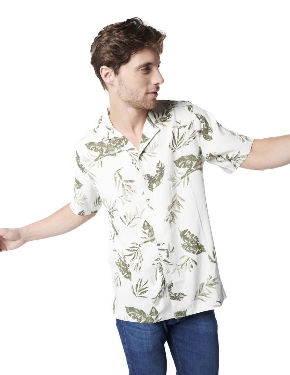 Camisa ocassionatt generra de viscosa manga corta para hombre
