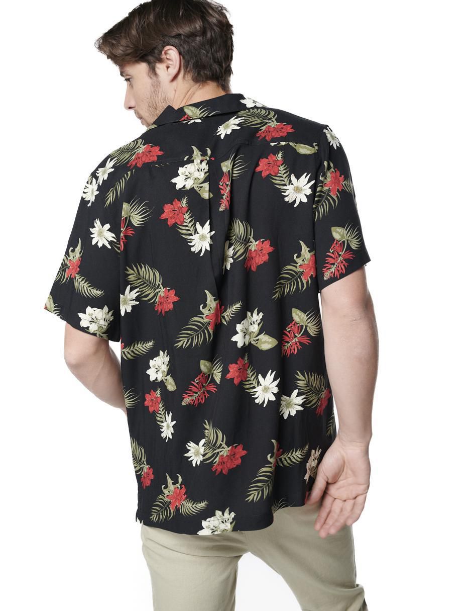 Camisa ocassionatt generra de viscosa manga corta para hombre