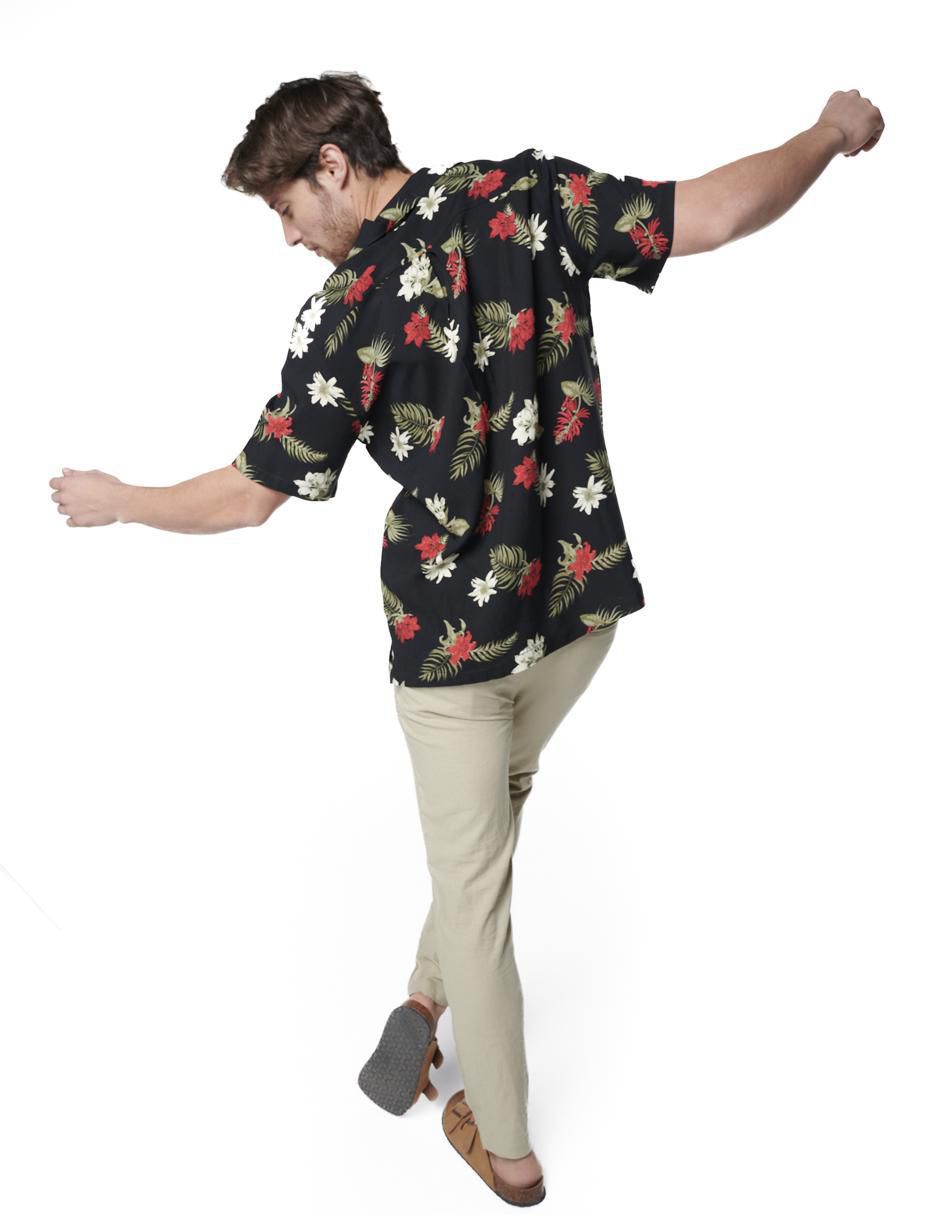 Camisa ocassionatt generra de viscosa manga corta para hombre