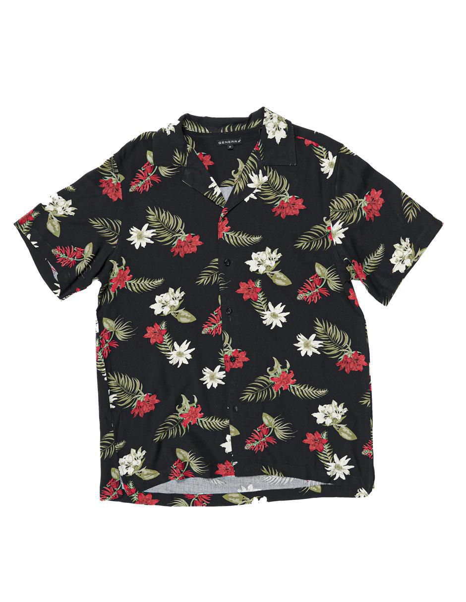Camisa ocassionatt generra de viscosa manga corta para hombre