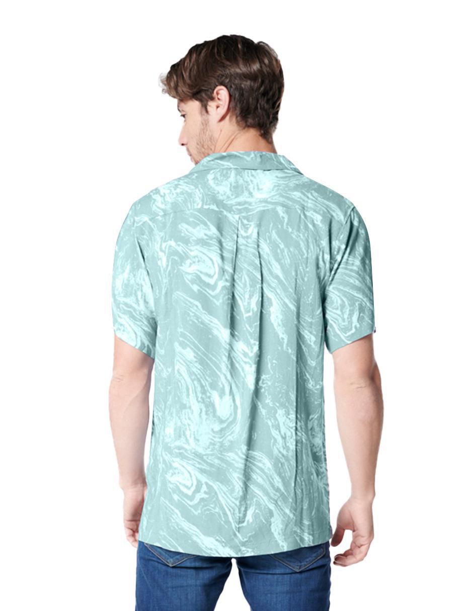 Camisa casual generra de viscosa manga corta para hombre