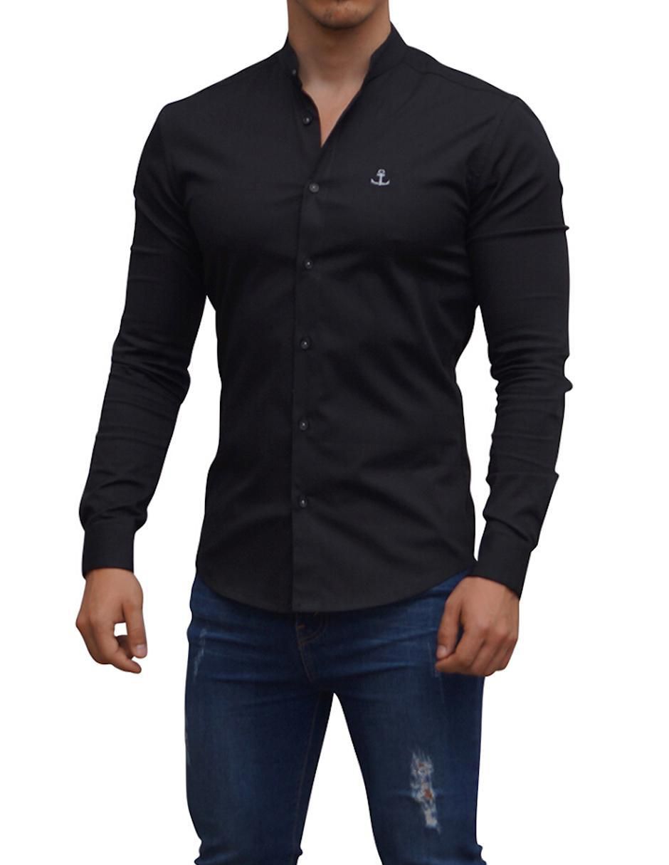 Camisa casual manga larga para hombre 2