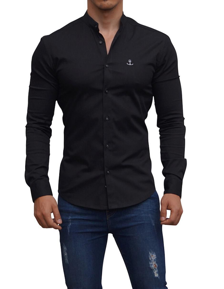 Camisa casual manga larga para hombre 3