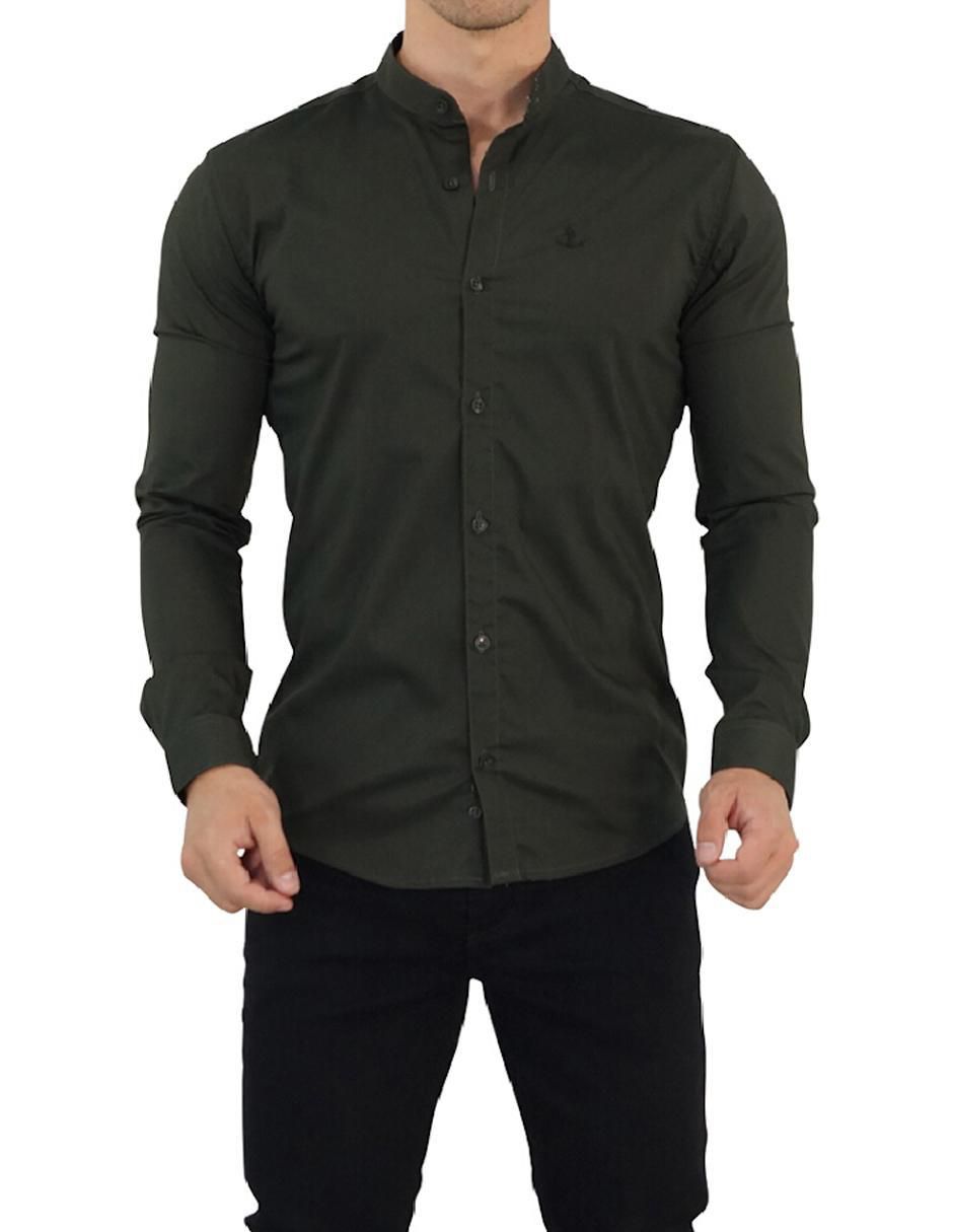 Camisa casual de manga larga para hombre