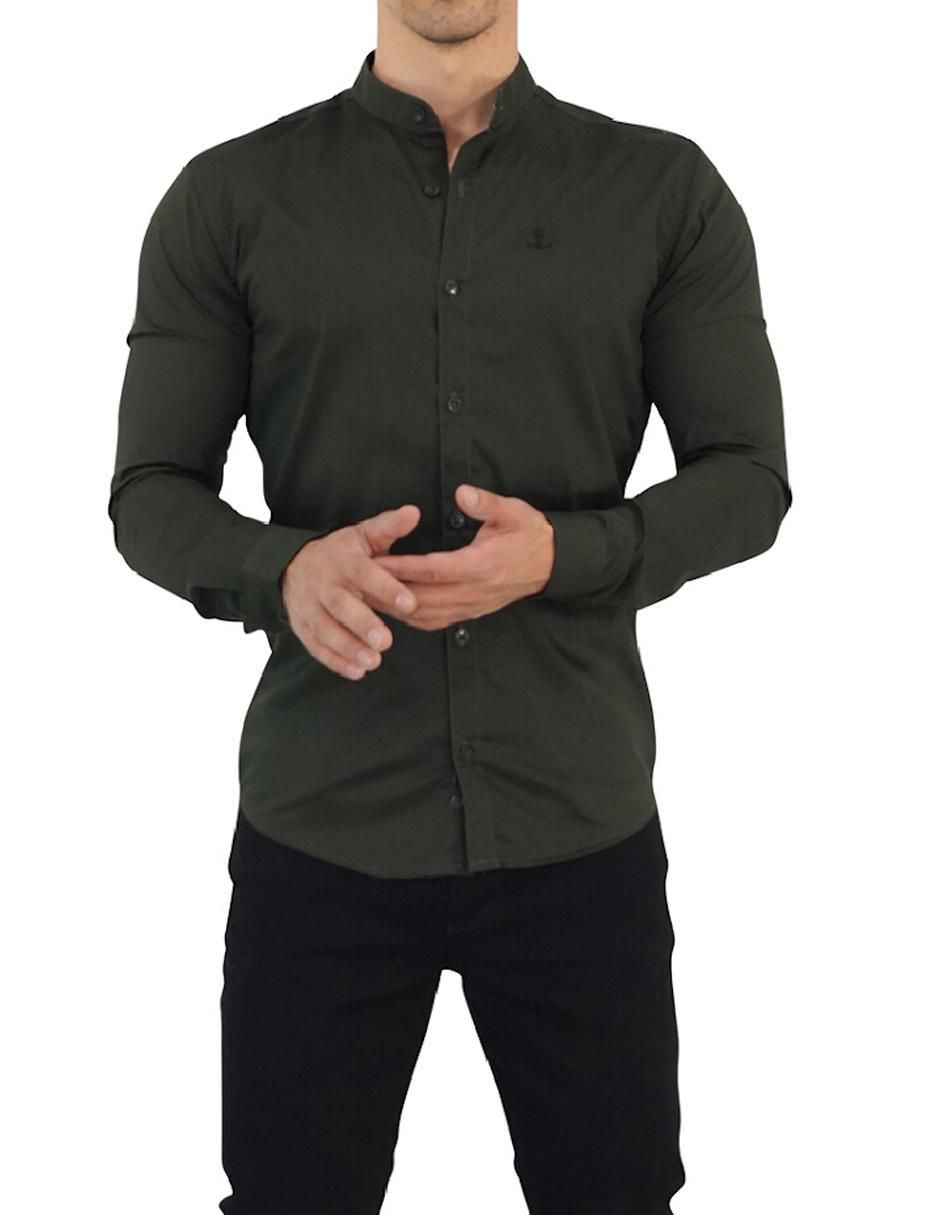Camisa casual de manga larga para hombre