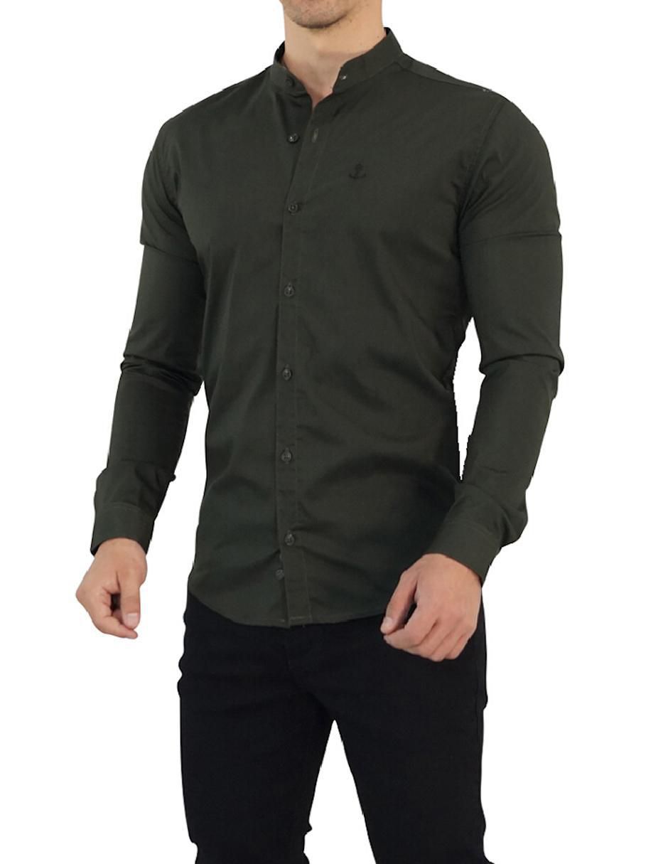Camisa casual de manga larga para hombre
