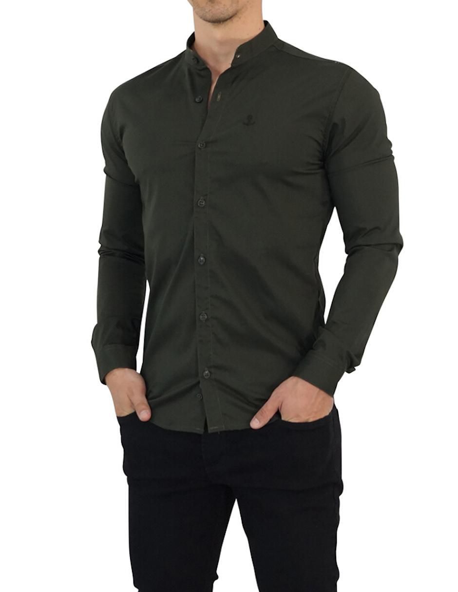 Camisa casual de manga larga para hombre