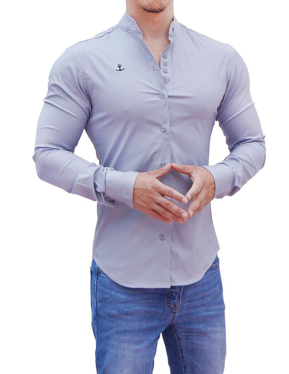 Camisa casual manga larga para hombre