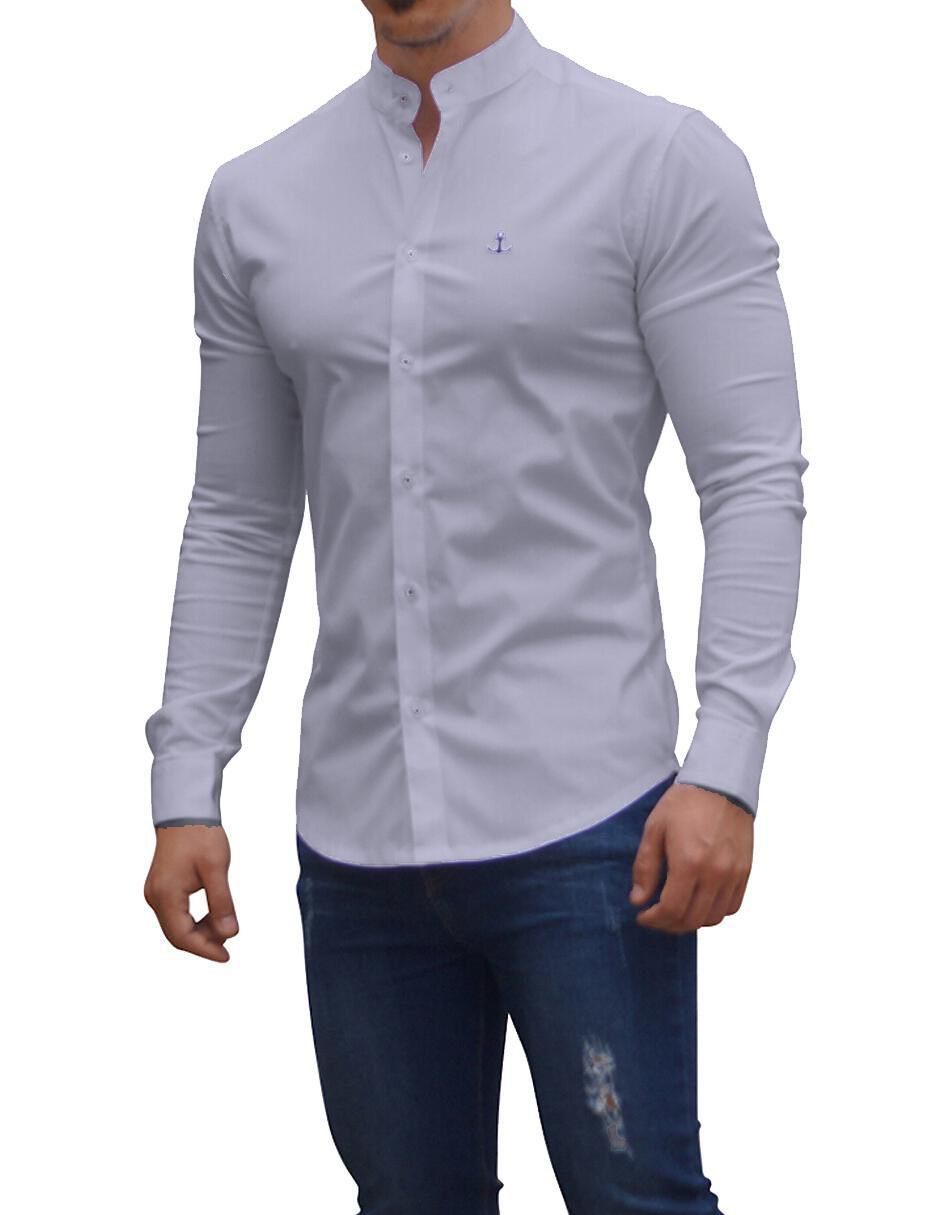 Camisa casual de manga larga para hombre