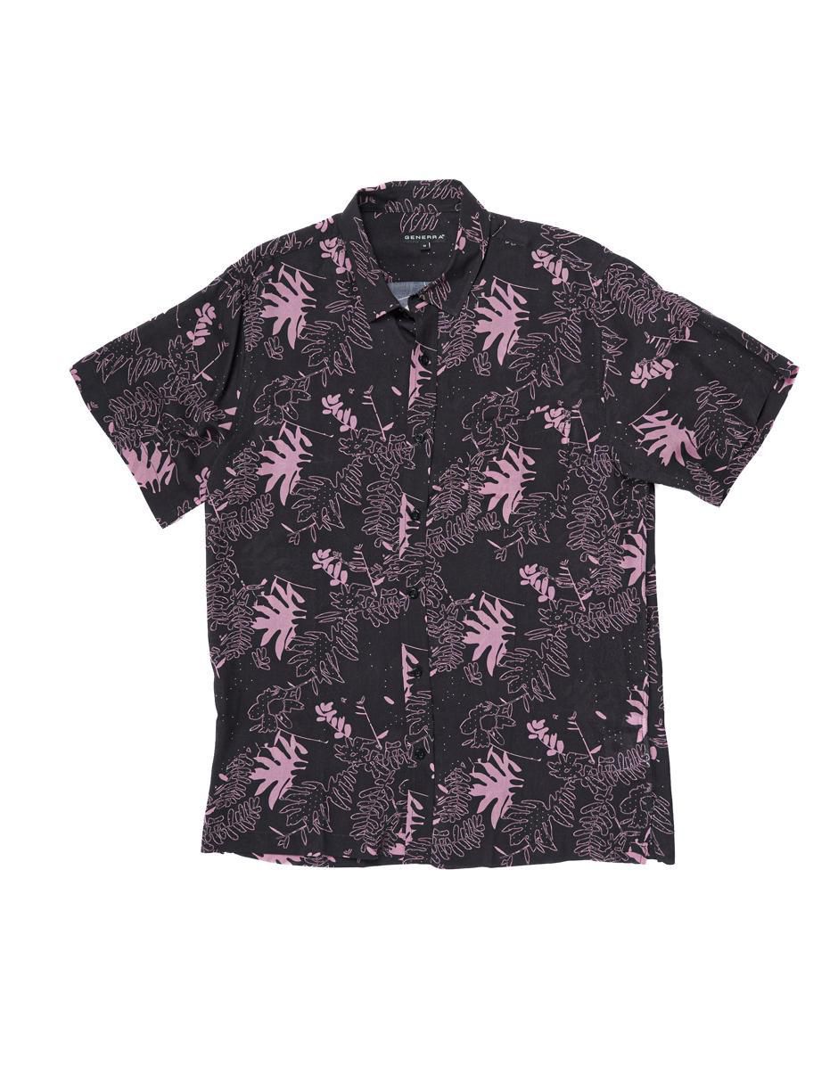 Camisa casual generra de viscosa manga corta para hombre