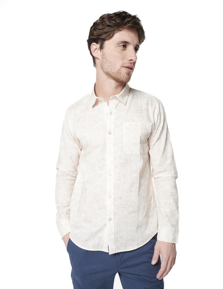Camisa casual generra de algodón manga larga para hombre