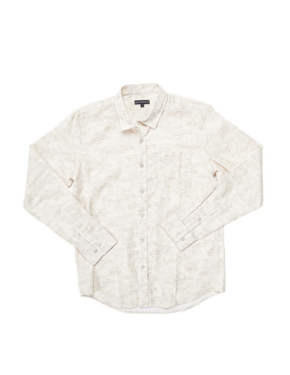 Camisa casual generra de algodón manga larga para hombre