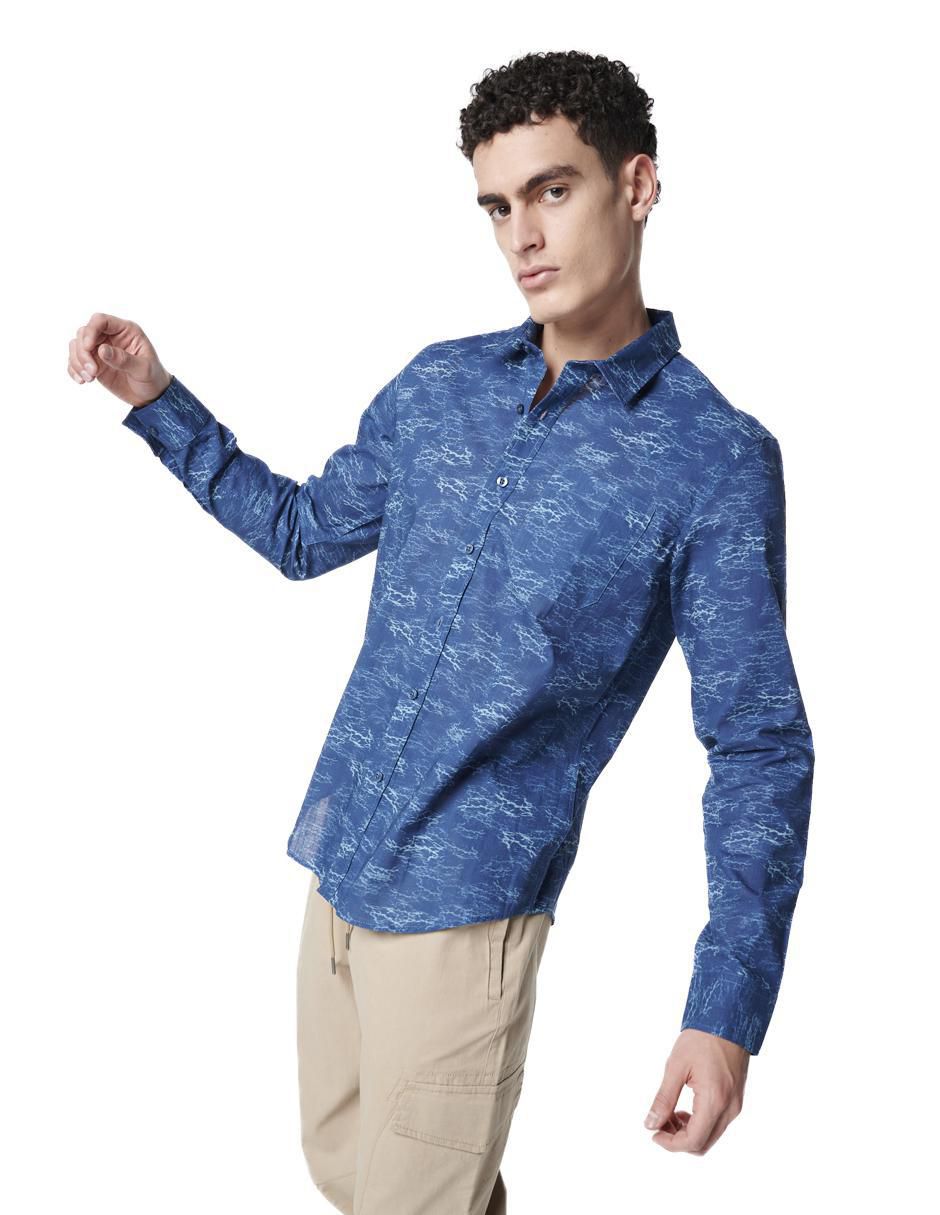 Camisa casual de algodón manga larga para hombre 5