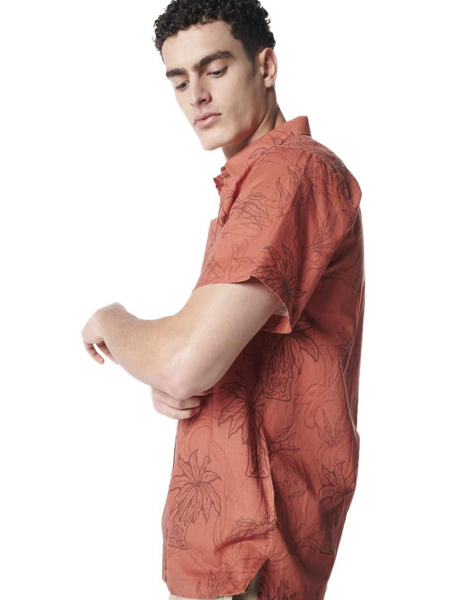 Camisa casual generra de algodón manga corta para hombre
