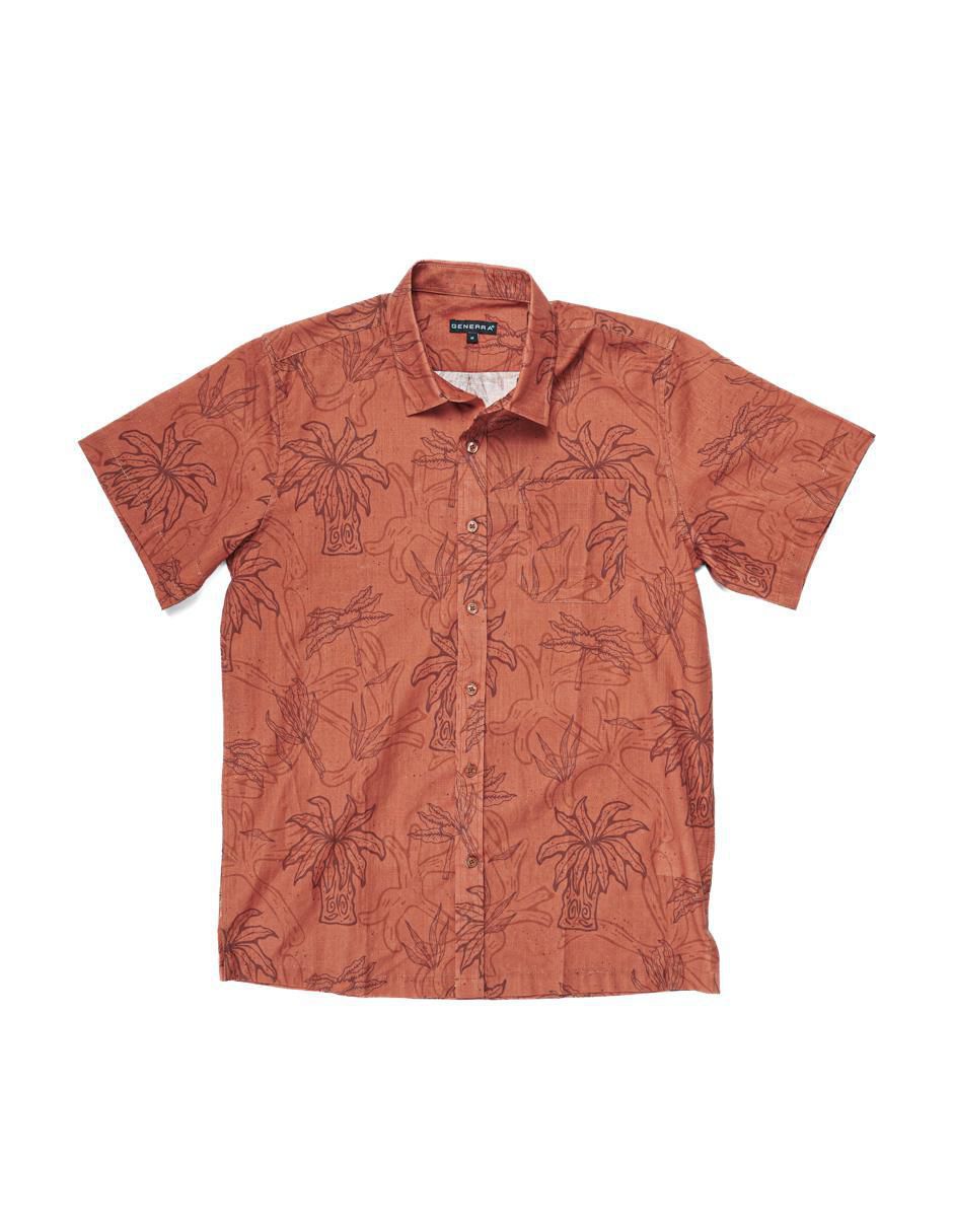 Camisa casual generra de algodón manga corta para hombre