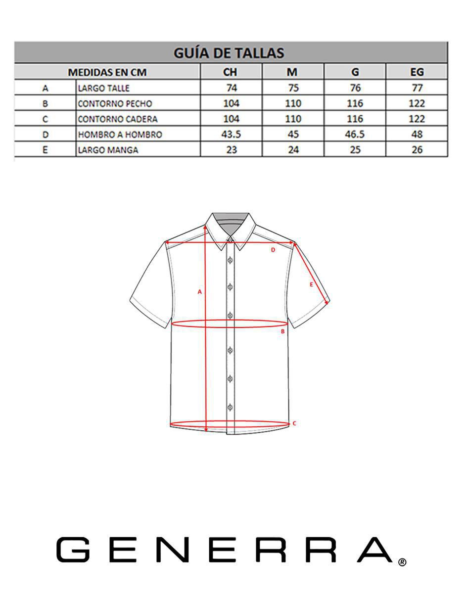 Camisa casual generra de algodón manga corta para hombre