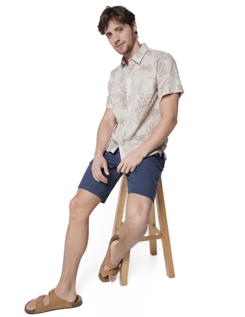 Camisa casual de algodón manga corta para hombre 3