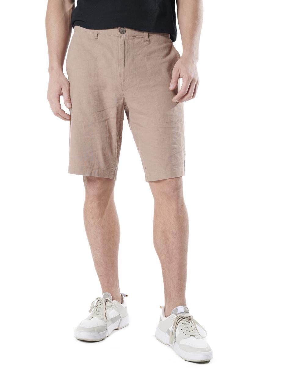Bermuda generra de lino para hombre