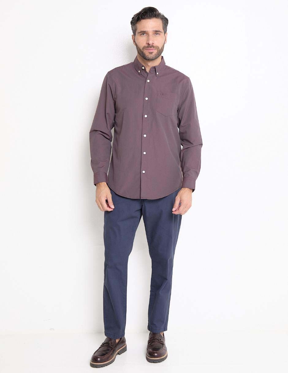 Pantalón chino recto de algodón para hombre 6
