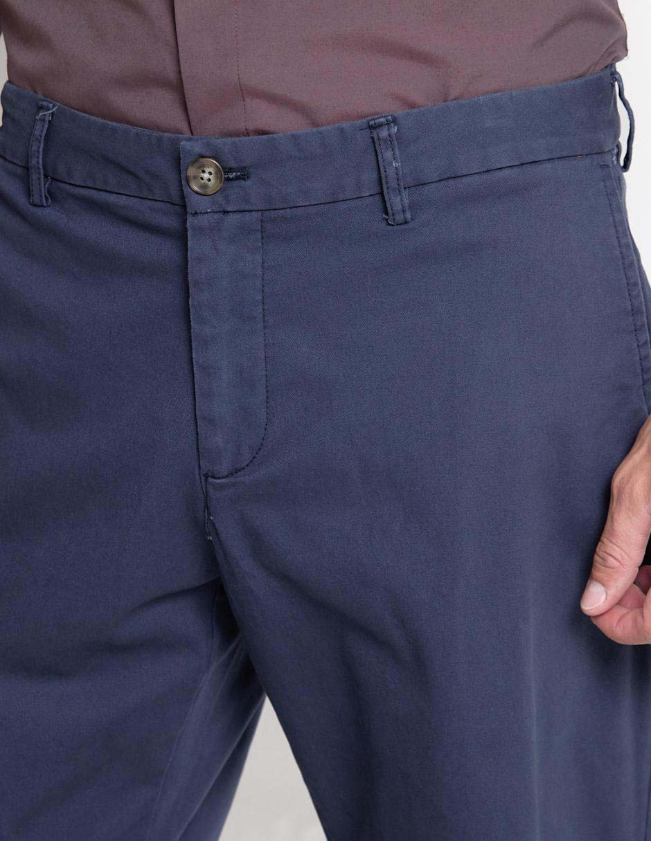 Pantalón chino recto de algodón para hombre 7