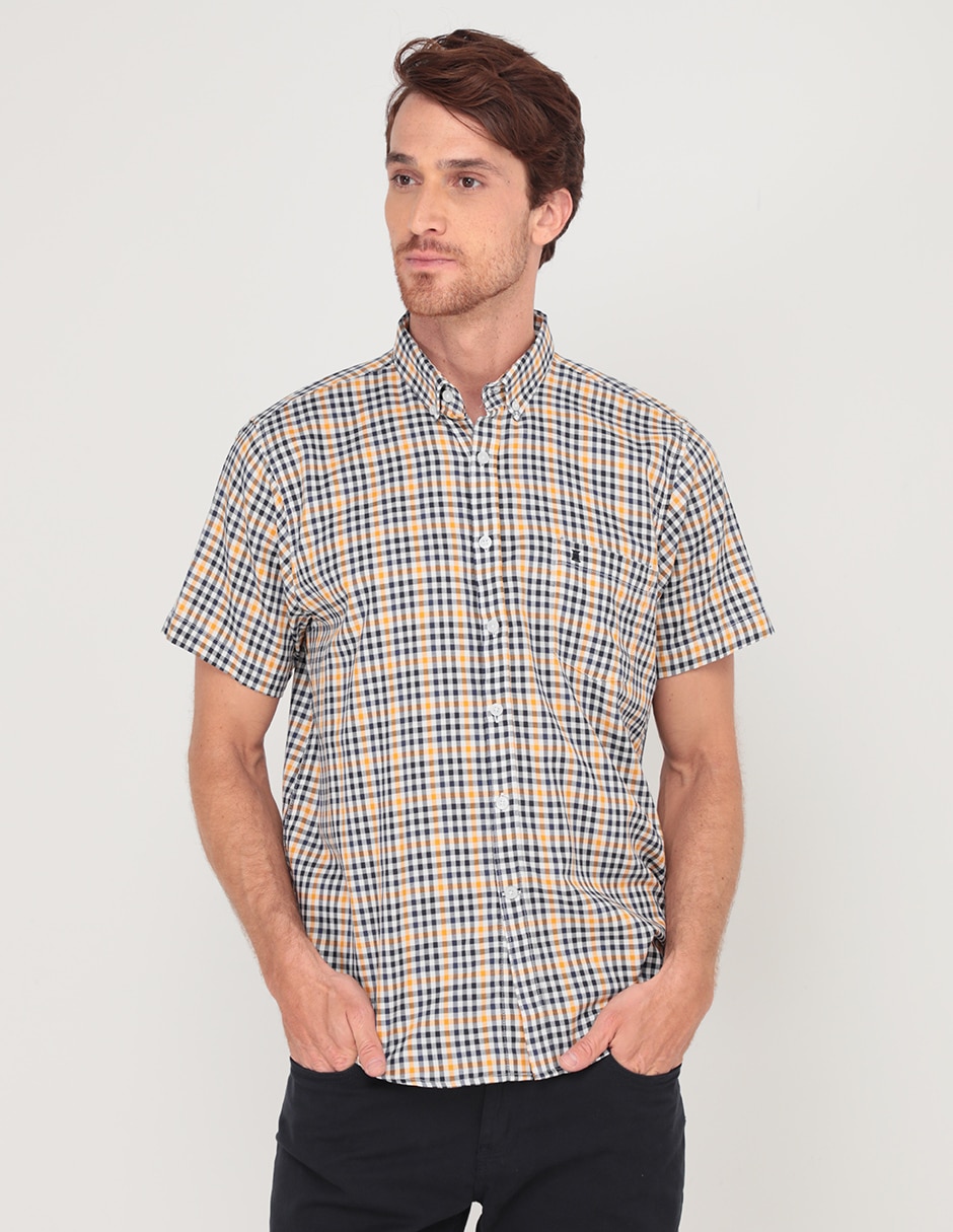 Camisa casual de algodón manga corta para hombre 1