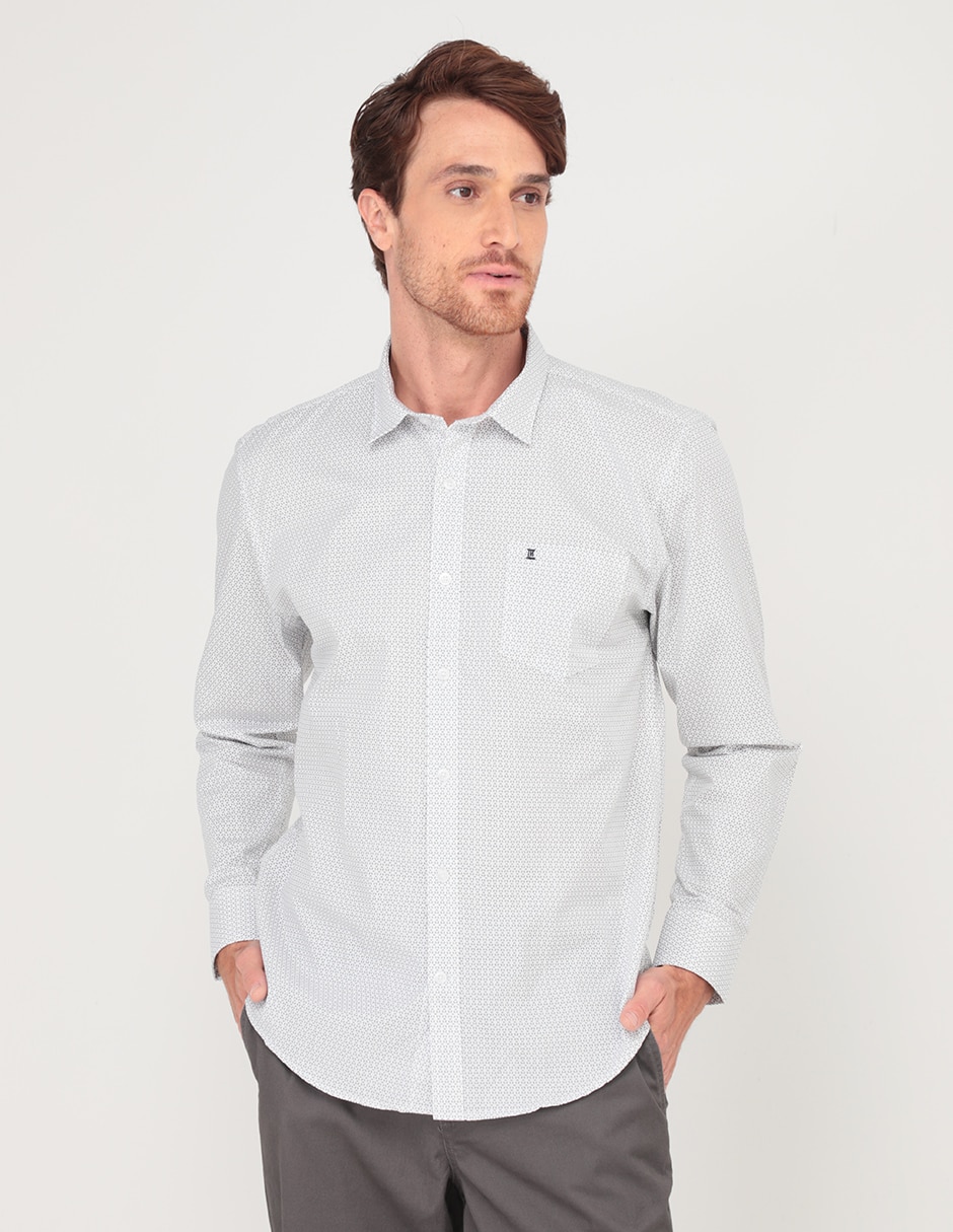 Camisa casual de algodón manga larga para hombre 1