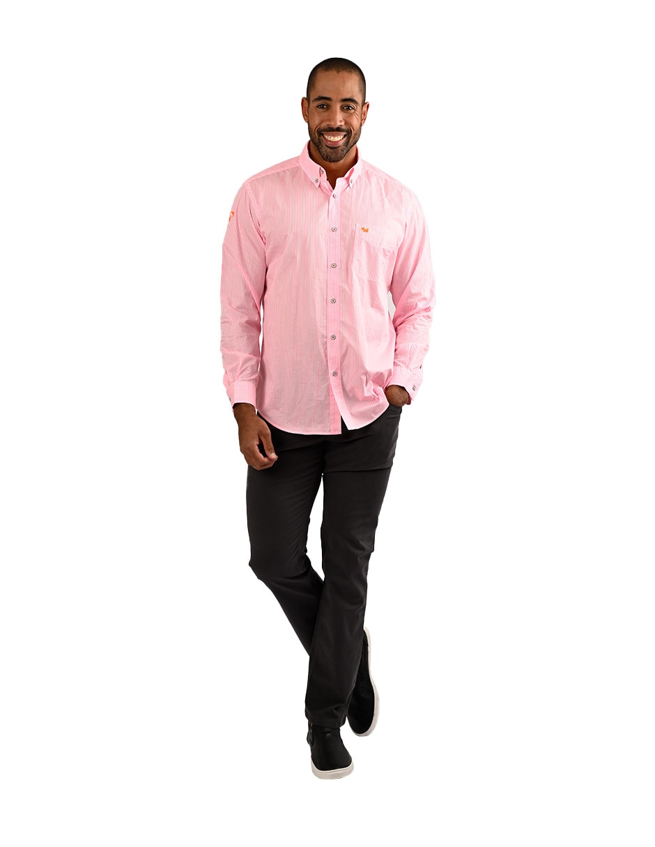 Camisa casual de algodón manga larga para hombre 1