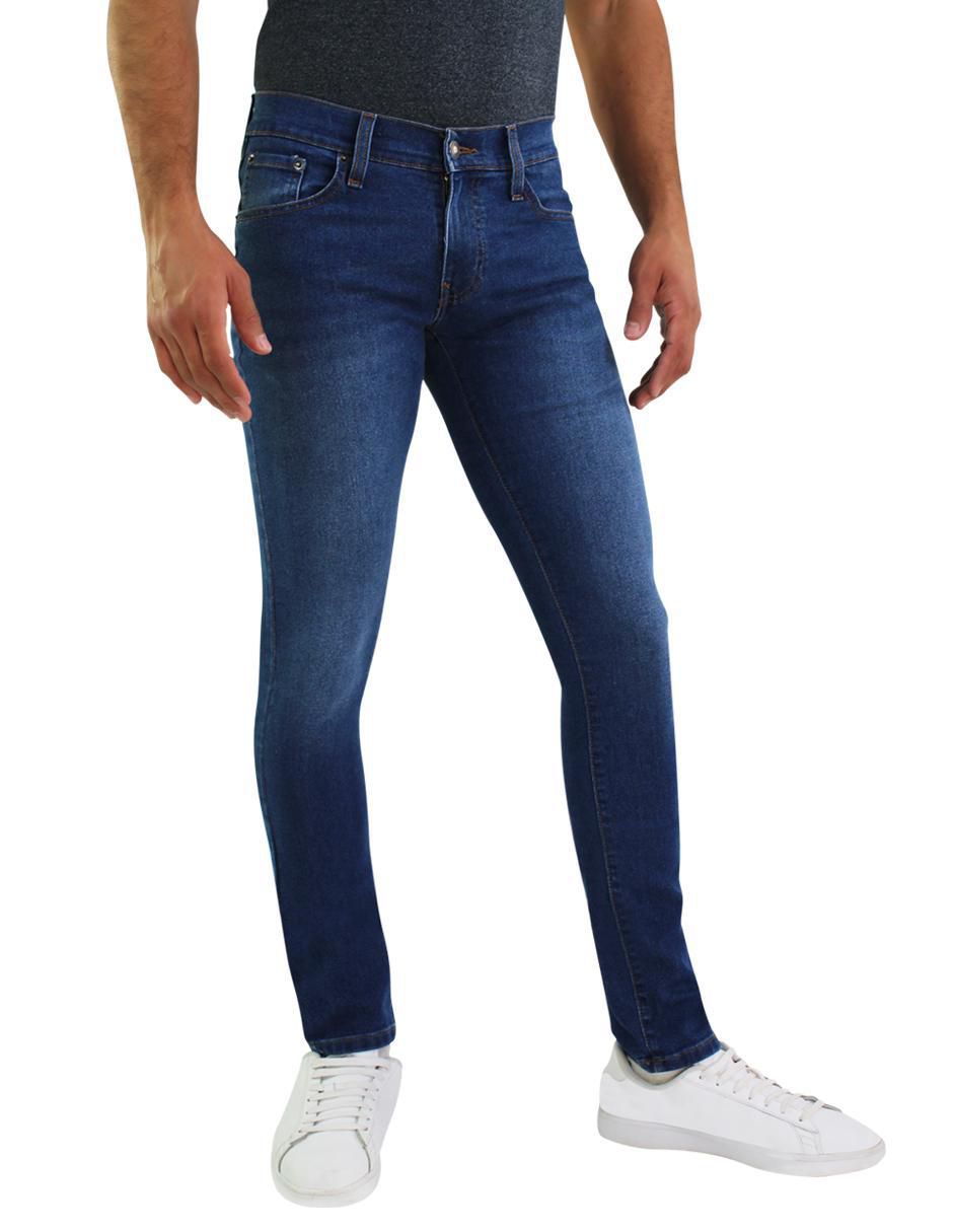 Jeans skinny lavado stone wash para hombre 2