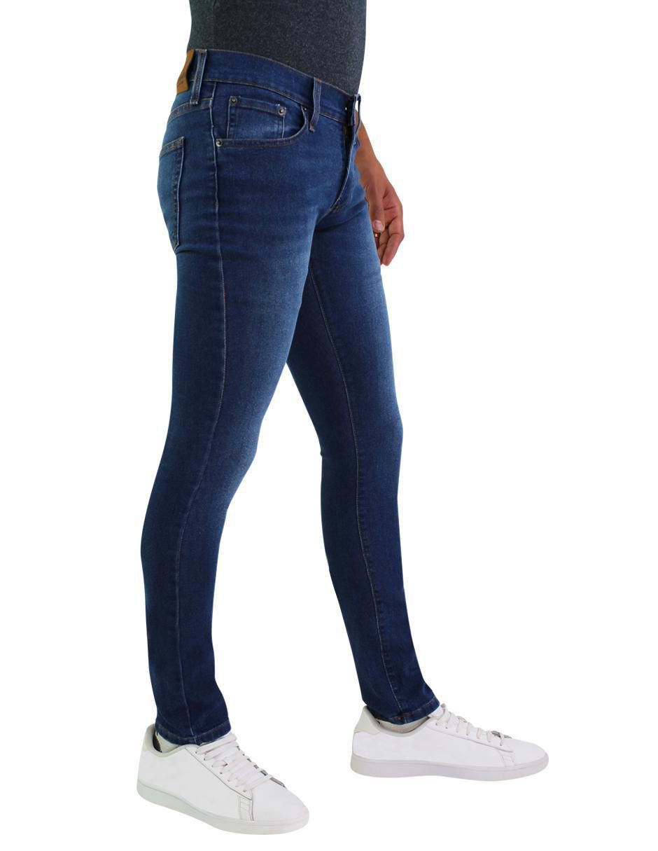 Jeans skinny lavado stone wash para hombre 3